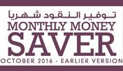 Monthly Money Saver - October 2016