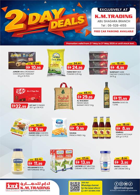 2 Day Deals KM Trading Abu Shagara -Sharjah